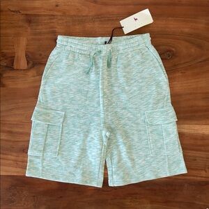 Stella McCartney kids cargo shorts green white marled baggy sweats size 8